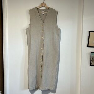 Vintage Textured cotton button down dress